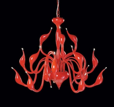 Meta Swan Chandelier 18 Red