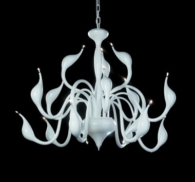 Meta Swan Chandelier 18 White 