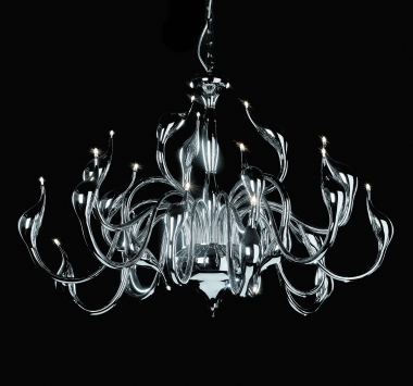 Meta Swan Chandelier 24 Crome