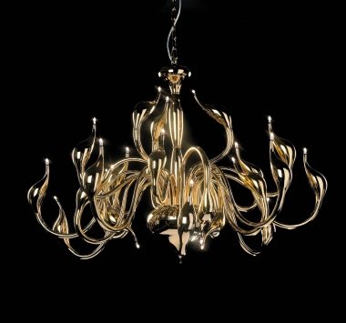 Meta Swan Chandelier 24 Gold 