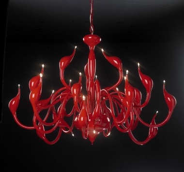 Meta Swan Chandelier 24 Red 