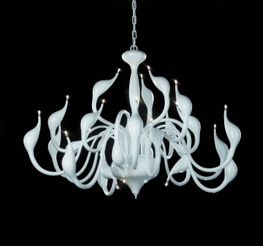 Meta Swan Chandelier 24 White 