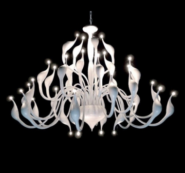 META SWAN CHANDELIER 36 WHITE