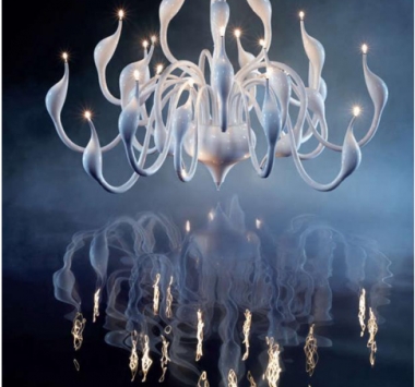 META SWAN CHANDELIER 36 WHITE